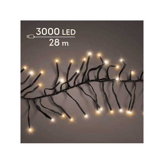 Led Verlichting Cluster Twinkle Buiten L2800cm Zwart/warm Wit/klassiek Warm