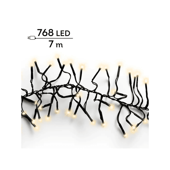 Led Verlichting Cluster Twinkle Buiten L700cm Zwart/soft Gold