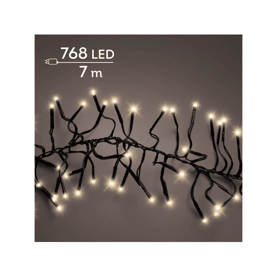 Led Verlichting Cluster Twinkle Buiten L700cm Zwart/soft Gold