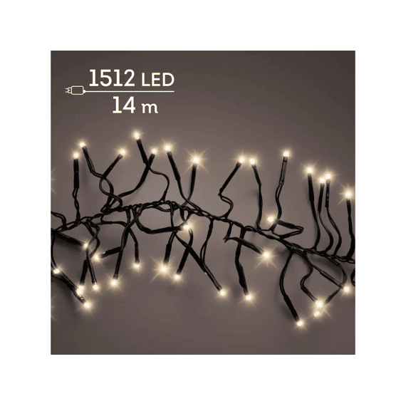 Led Verlichting Cluster Twinkle Buiten L1400cm Zwart/soft Gold