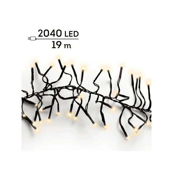 Led Verlichting Cluster Twinkle Buiten L1900cm Zwart/soft Gold