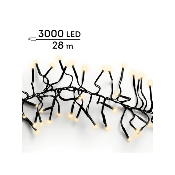 Led Verlichting Cluster Twinkle Buiten L2800cm Zwart/soft Gold