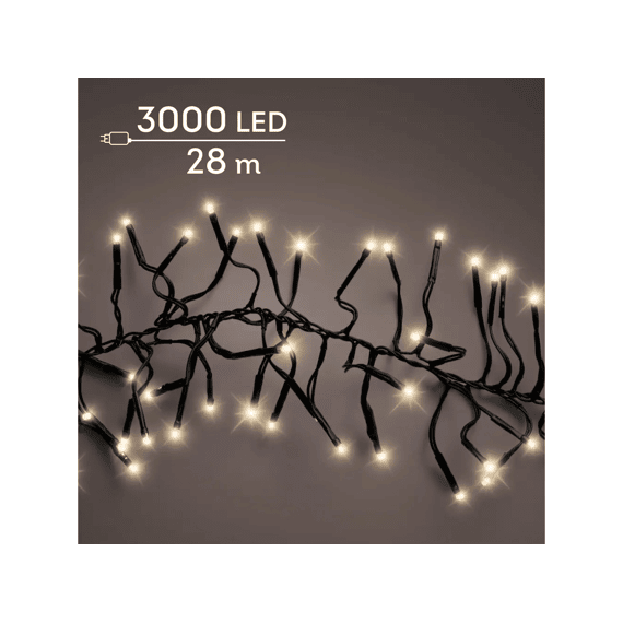 Led Verlichting Cluster Twinkle Buiten L2800cm Zwart/soft Gold