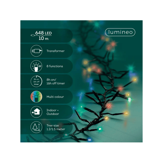 Led Verlichting Excellent Twinkle Buiten 10m-648l Zwart/multi