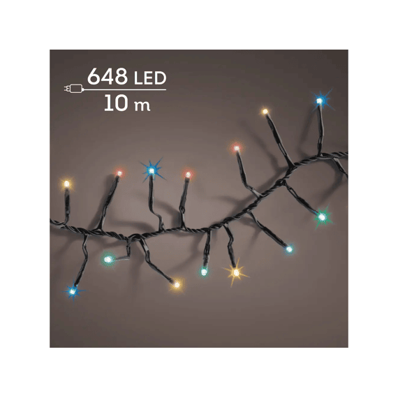 Led Verlichting Excellent Twinkle Buiten 10m-648l Zwart/multi