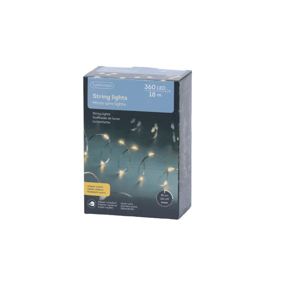 Micro Led Verlichting Vast Buiten 17.95m Zilver/klassiek Warm