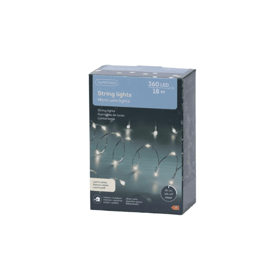 Micro Led Verlichting Vast Buiten 17.95m Zilver/warm Wit