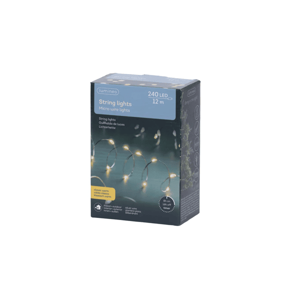 Micro Led Verlcihting Vast Buiten 11.95m Zilver/klassiek Warm