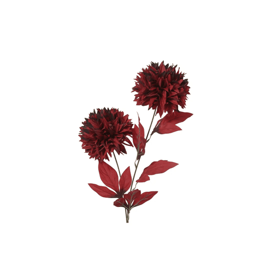 Chrysant Op Steel Polyester L.24cm X W.10cm X H.80cm Rood/kleur(en)