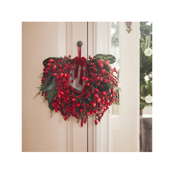 Krans Bessen Binnen Dia40cm-h13cm Groen/rood