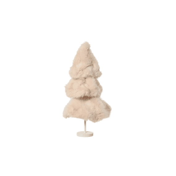 Kerstboom Kunstbont 3 Lagen Dia33-h60cm Creme