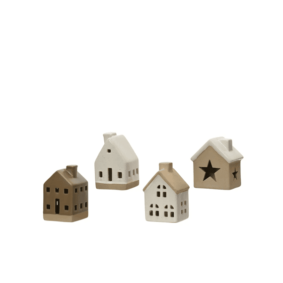 Huis Keramiek L6.3-w7.3-h11cm 4 Assortiment