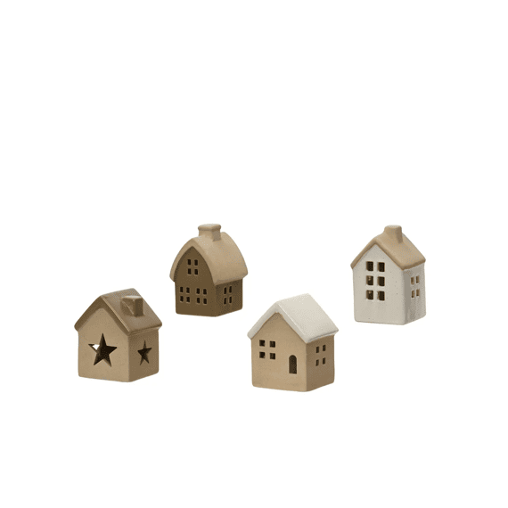 Huis Keramiek L5.8-w6.8-h8.2cm 4 Assortiment