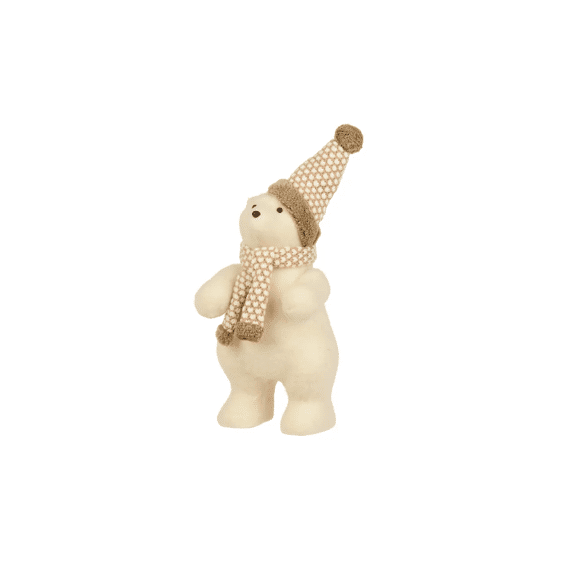 Beer Polyester Hoed Sjaal L19-w17-h40cm Beige