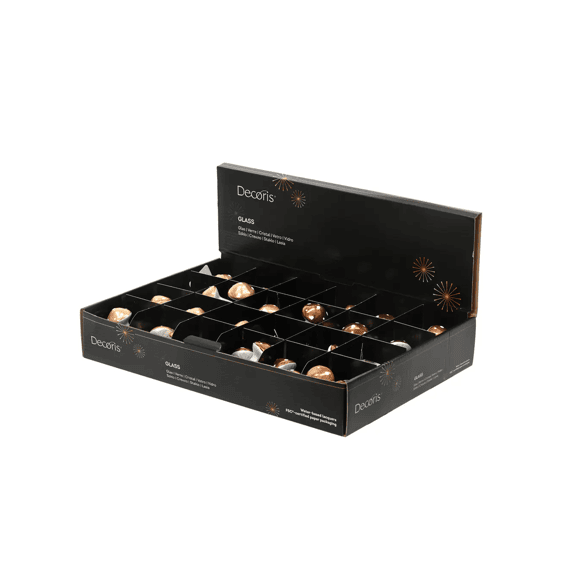 Paddenstoel Op Draad Glas Shiny-mat Stippen Dia3.2-h4.1cm Espresso/brandy 2 Assortiment