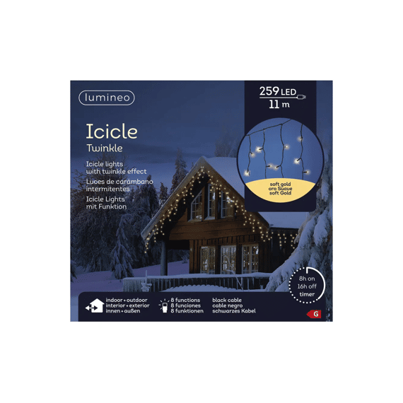 Led Icicle Lights 8 Functie Twinkel Effect Buiten