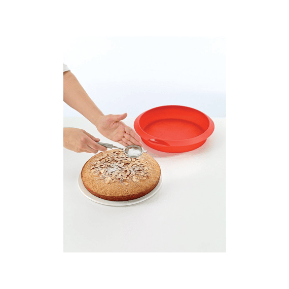 Lekué Cakevorm Rond D24cm Siliconen Rood