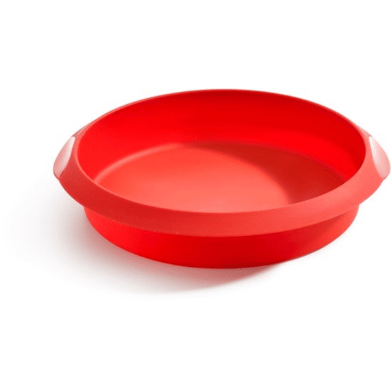 Lekué Cakevorm Rond D24cm Siliconen Rood