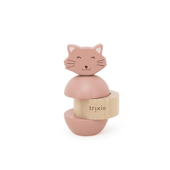Trixie Houten Stapelspeelgoed met Rammelgeluid - Mrs. Cat
