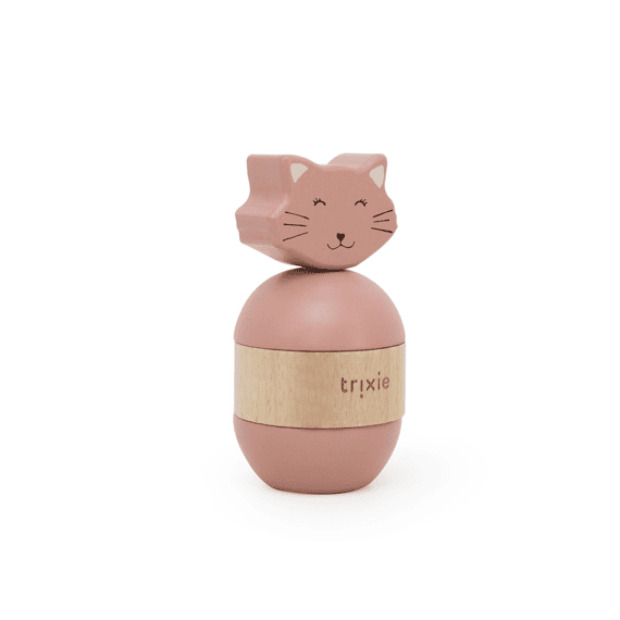 Trixie Houten Stapelspeelgoed met Rammelgeluid - Mrs. Cat