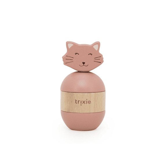 Trixie Houten Stapelspeelgoed met Rammelgeluid - Mrs. Cat