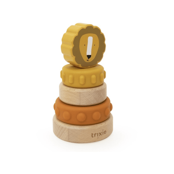 Trixie Houten Stapeltoren Met Siliconen Ringen - Mr. Lion