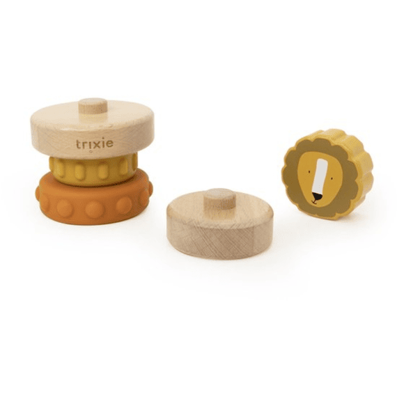 Trixie Houten Stapeltoren Met Siliconen Ringen - Mr. Lion