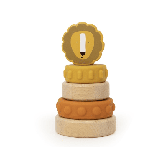 Trixie Houten Stapeltoren Met Siliconen Ringen - Mr. Lion