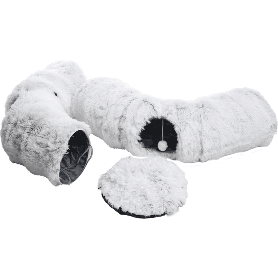 Kattentunnel Met Kussen Donna Grijs 80cm Dia. 26cm