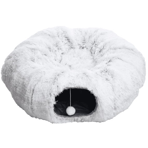Kattentunnel Met Kussen Donna Grijs 80cm Dia. 26cm