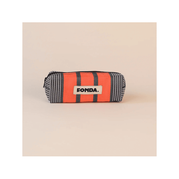 Fonda Etui Tiny Tube Striped Coral Black