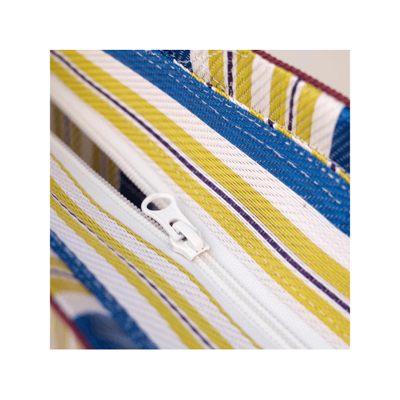 Fonda City Bag Striped Blue Ocre