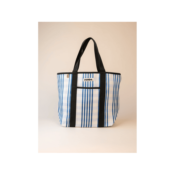 Fonda Shopper Striped Blue White