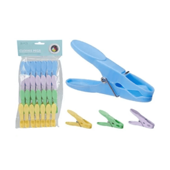 Wasknijpers 28sts 4 Kleuren