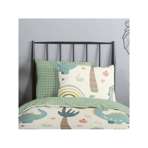 Good Morning Dekbedovertrek Quint Groen 140x220 + 1* 60x70cm