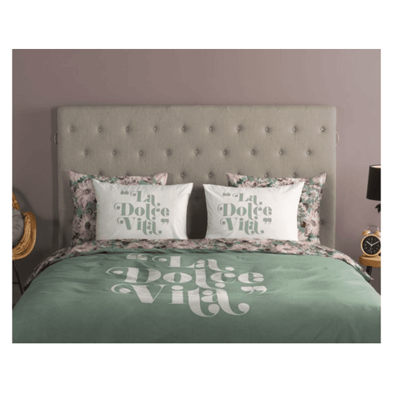 Good Morning Dekbedovertrek Vita Groen 200x220 2* 60x70cm