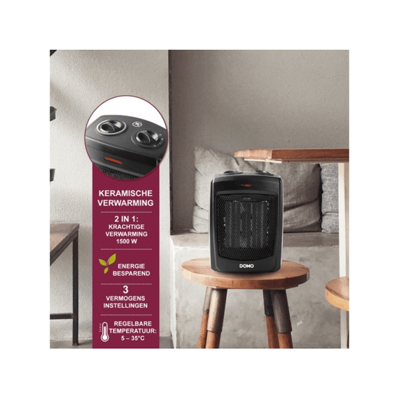 Domo Do7329h Keramische Verwarming 1500w