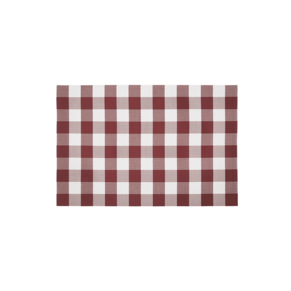 Placemat Pvc Woven 30x45cm Quad Red