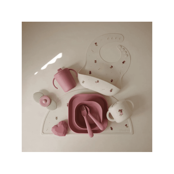 Mushie Silicone Bib- Fairy Mice