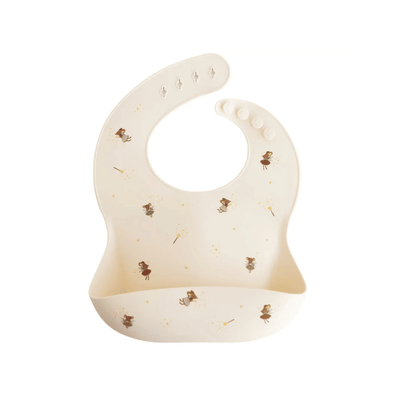 Mushie Silicone Bib- Fairy Mice