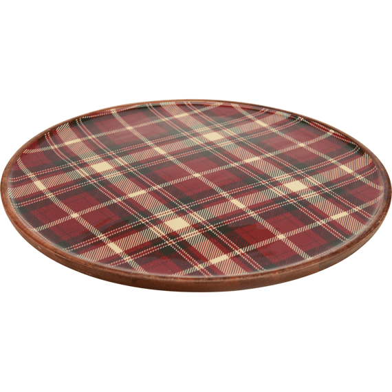 Onderbord 37cm Geruit Patroon
