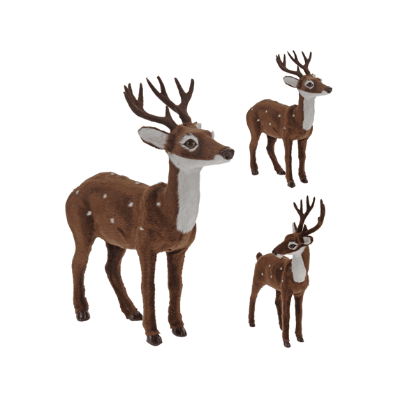 Hert Staand 26cm Bruin Bont 2 Assortiment