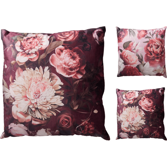 Kussen Roze Print 45x45cm 2 Assortiment