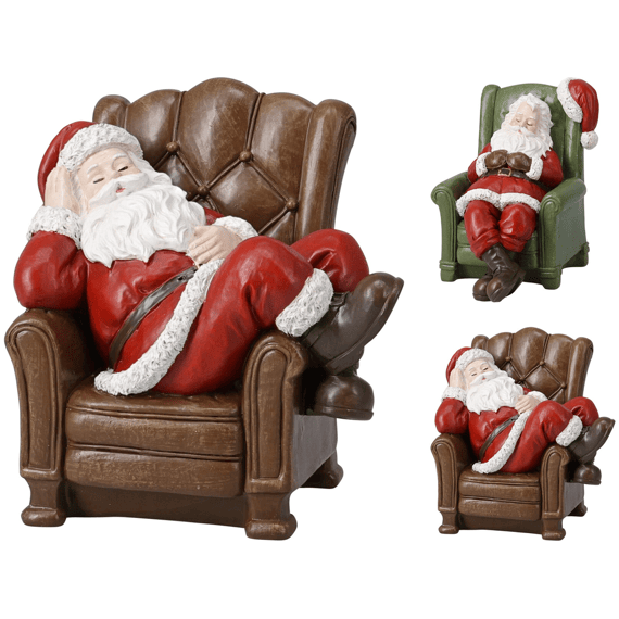 Kerstman Slapend 14cm 2 Assortiment