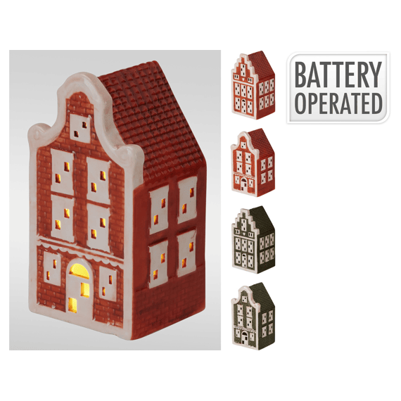 Amsterdams Huis Led 16cm 4 Assortiment