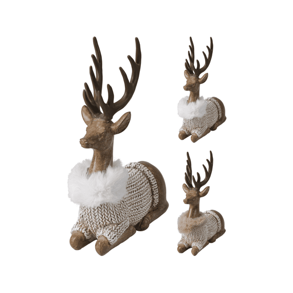 Hert Liggend 21cm 2 Assortiment
