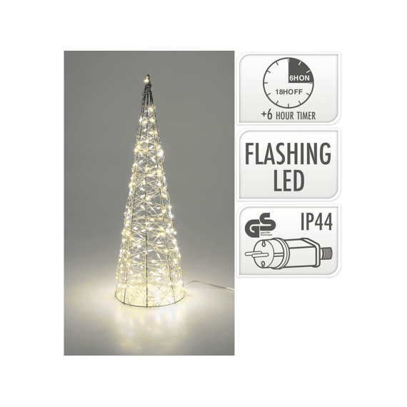 Pyramide 40cm 200led Taupe