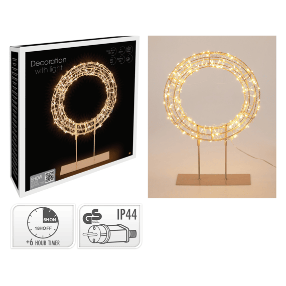 Ring Led Op Voetstuk 42cm Warm Wit