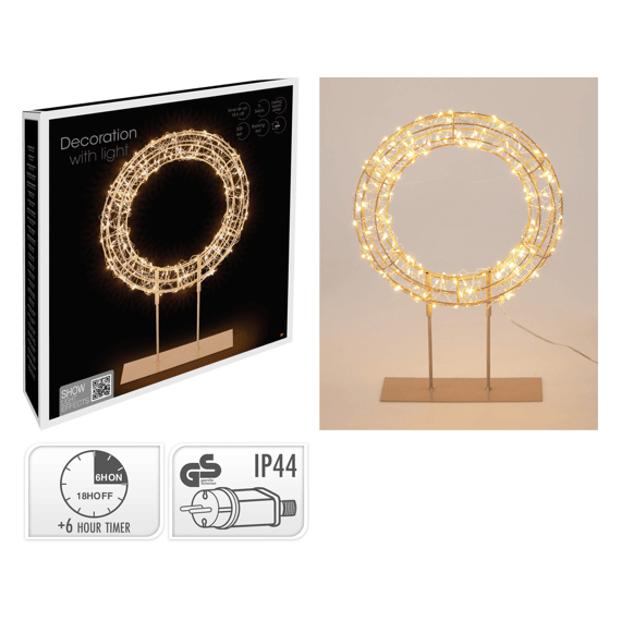 Ring Led Op Voetstuk 54cm Warm Wit