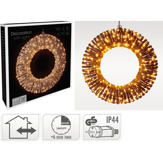 Krans 38cm 400 Extra Warm Wit Led